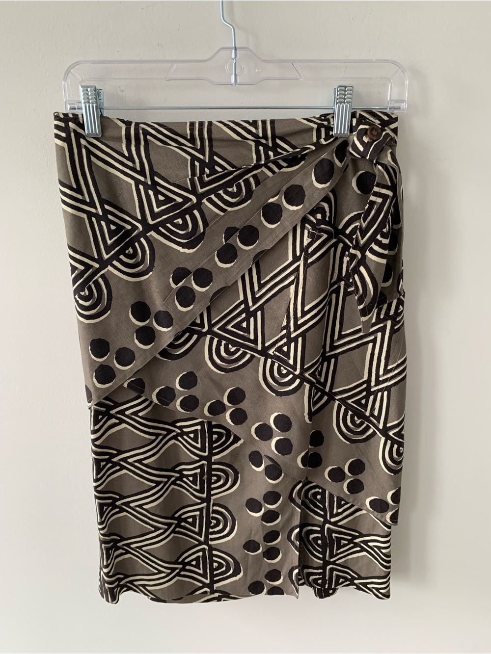 Maeve Black & Cream Graphic wrap  Skirt. 4 NWOT